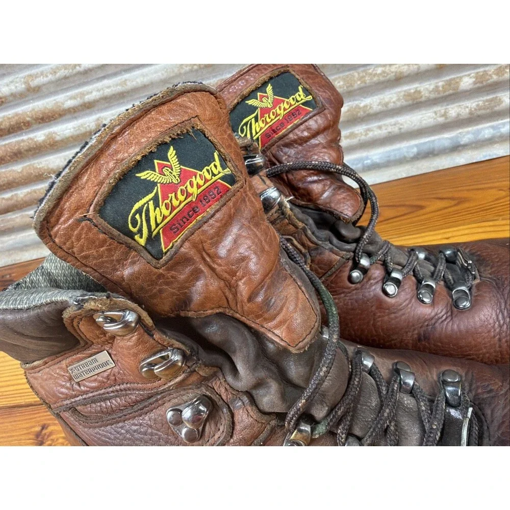 Thorogood #804-3266 Work Boot Mens 9.5EEE Composite Toe Leather NO INSOLES